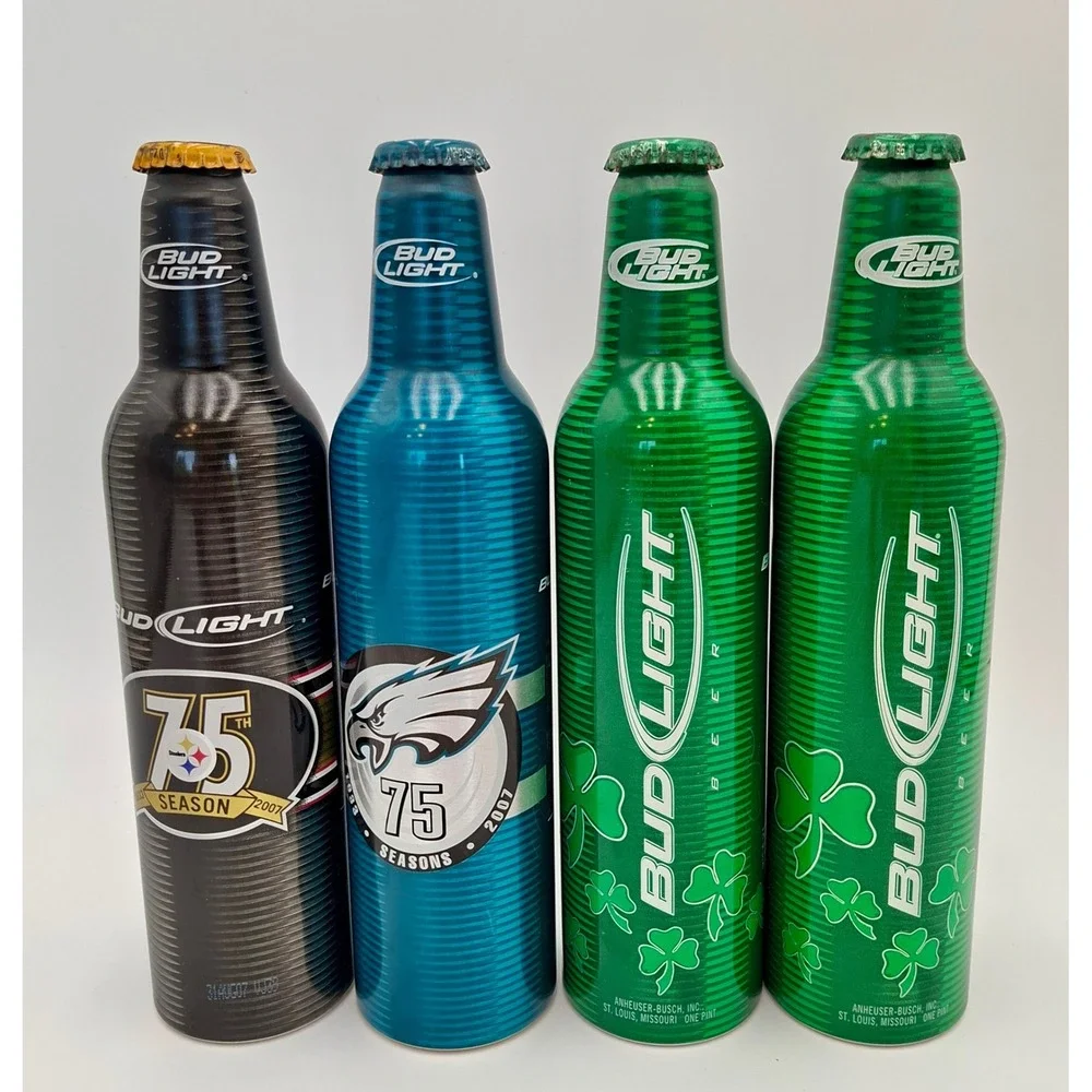 Beer Bar Decor Lot Samuel Adams Rebel IPA Sign Bud Light NFL Bottles Yuengling